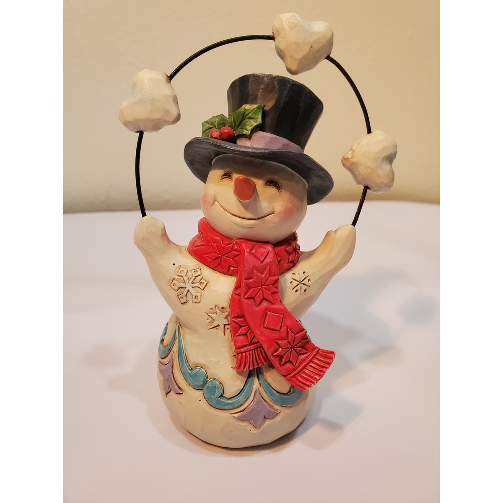 Jim Shore Heartwood Creek Heartfelt Holidays Small Snowman Figurine 6004288